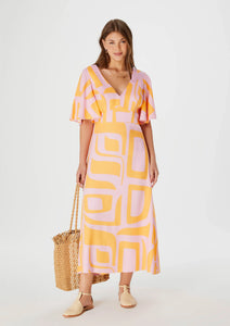 Pink Pattern Medium Dress